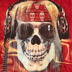 Skull Design Headphones - Black